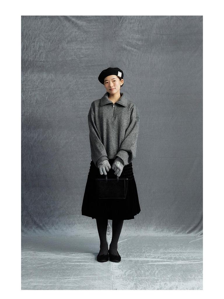 Winter Slimming Velvet Pleated Lace Skirt - Textured Design