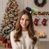 Reusable Cloth Santa Theme Hat Headdress Lightweight Christmas Decoration For Parent Child Matching Party Costume