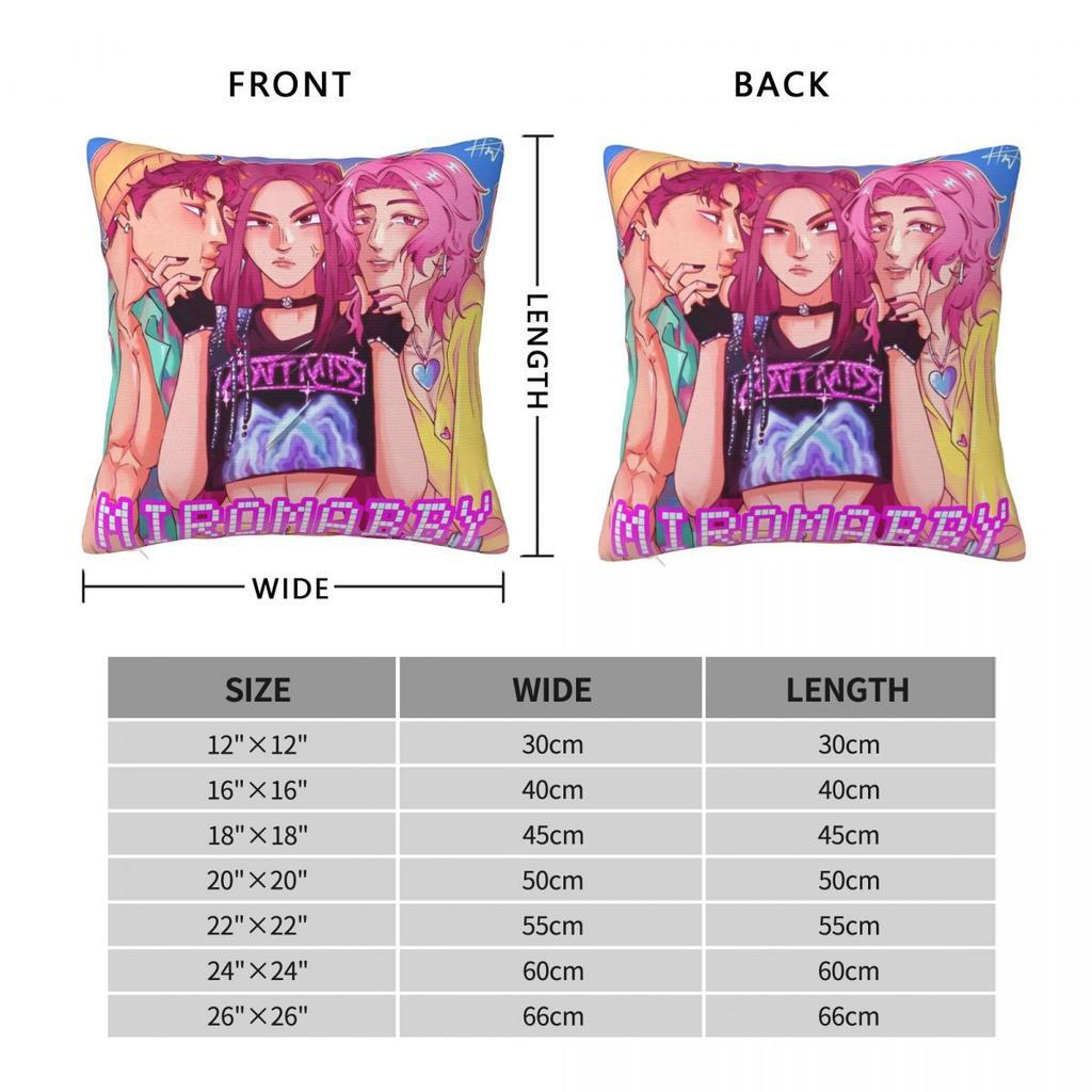 Kpop Demon Hunters Huntrix Printed Pillowcases Cushion Cover Throw Pillow Cover Y2K Home Decor Square Multi-Size