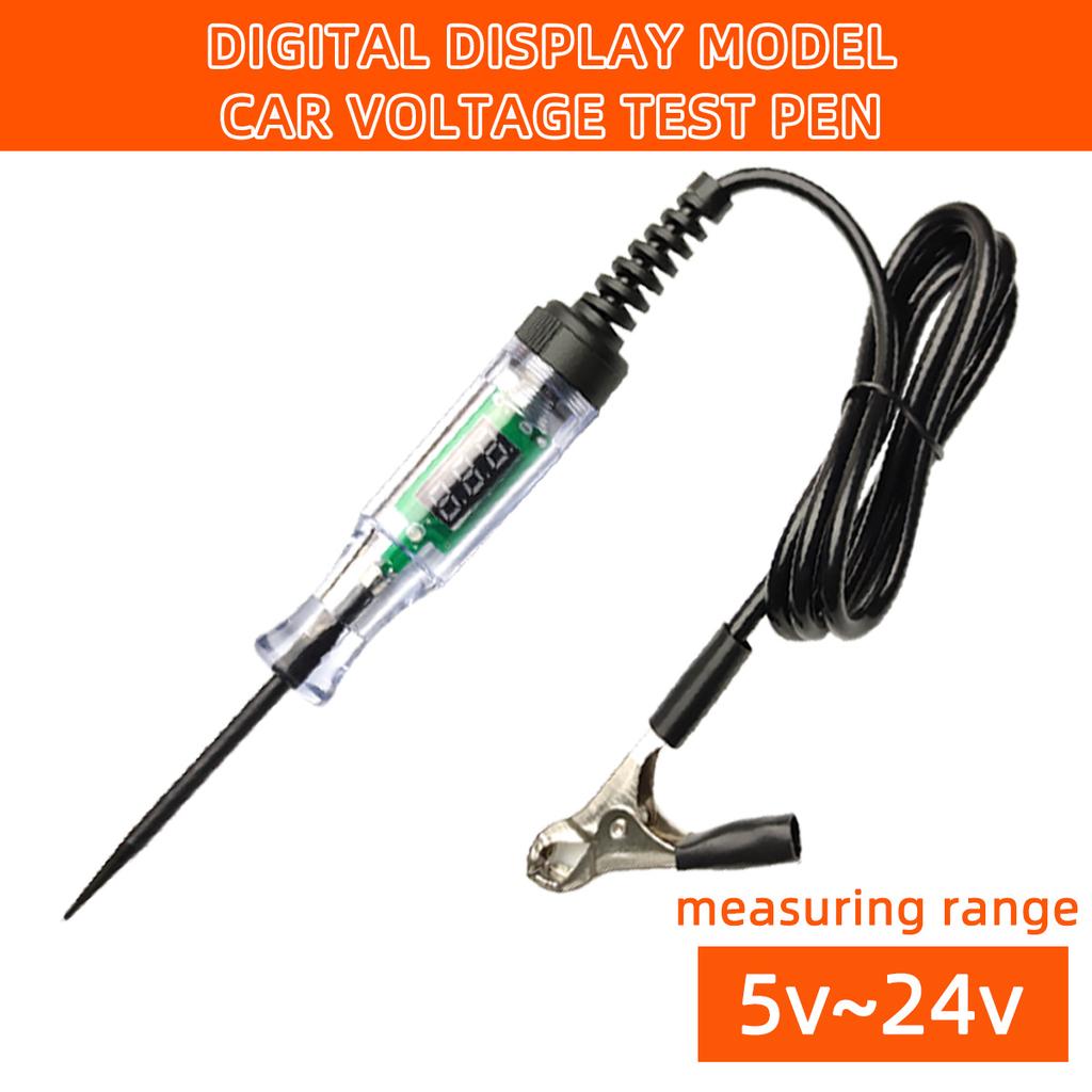 Auto LKW Spannungs-Stromkreisprüfer Digital LED Lange Sonde Stift Glühbirne Automobil Diagnosewerkzeuge Autoreparatur 6V 12V 24V 36V 70V DC