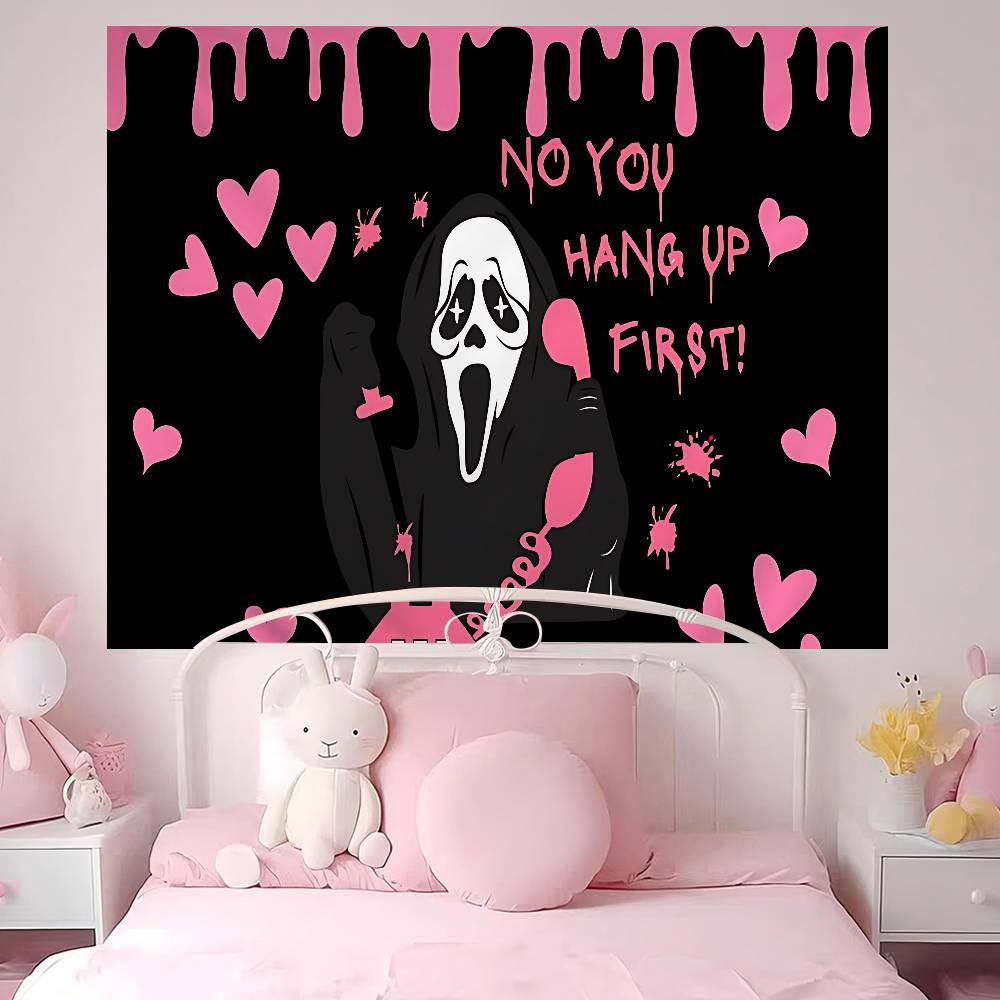 SSCREAMS Horror Movie Cartoon Tapestry for Living Room Home Dorm Decor INS Home Decor