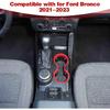 for Bronco Front Cup Holder Trim Cover Red for Ford Bronco    2024 up Red Interior Accessories