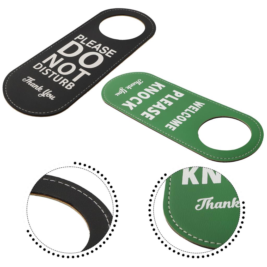 1pc Do Not Disturb Please Knock Signs Leather Door Sign Door Knobs Meeting Room Door Hanger Tags Label For Hotel Bar Mall