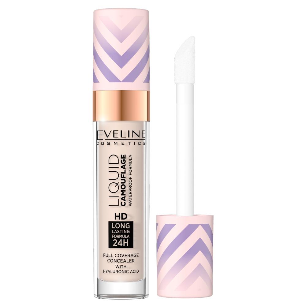 Eveline Cosmetics Water-Resistant Liquid Concealer with Hyaluronic Acid 01 Light Porcelain, 7.5 Ml