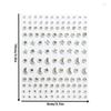 3D Eyes Face Makeup Temporary Tattoo Self Adhesive Beauty Colorful Pearl Jewels Stickers Festival Diy Body Art Decorations