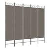 350156 vidaXL Cloison de séparation 5 panneaux Anthracite 200x200 cm Tissu