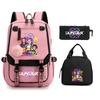 Kpop Demon Hunters Printed Fashion Children'S Pencil Bag Meal Bag Three-Piece Set Elementary And Secondary School Bag