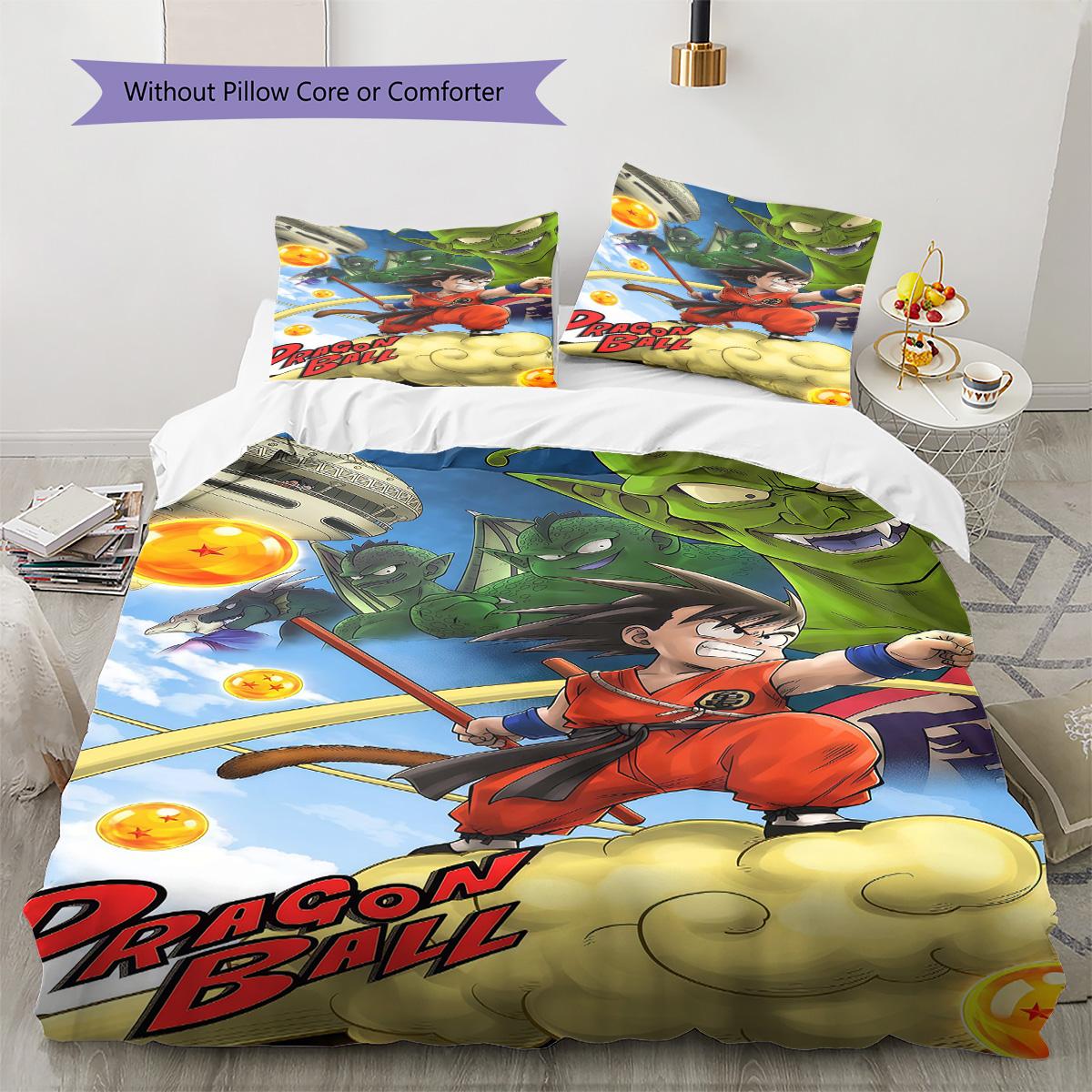 

Dragon Ball Fade-Resistant Bedding Set Soft Duvet Cover Fashion Print Durable 135x200cm