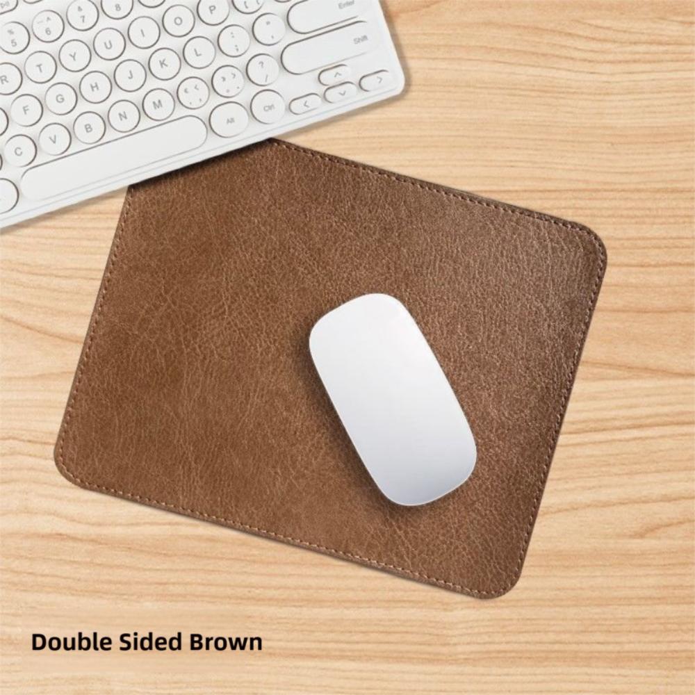 Non-slip Double-sided Mouse Pad Cowhide Leather Texture Mousepad High Quality Mice Mat Students