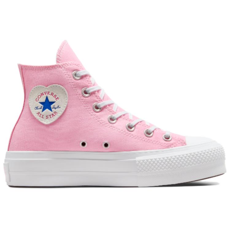 Converse Chuck Taylor All Star Lift Platform Classic Versatile High-Top Canvas Shoes Unisex sneaker Pink A10084C