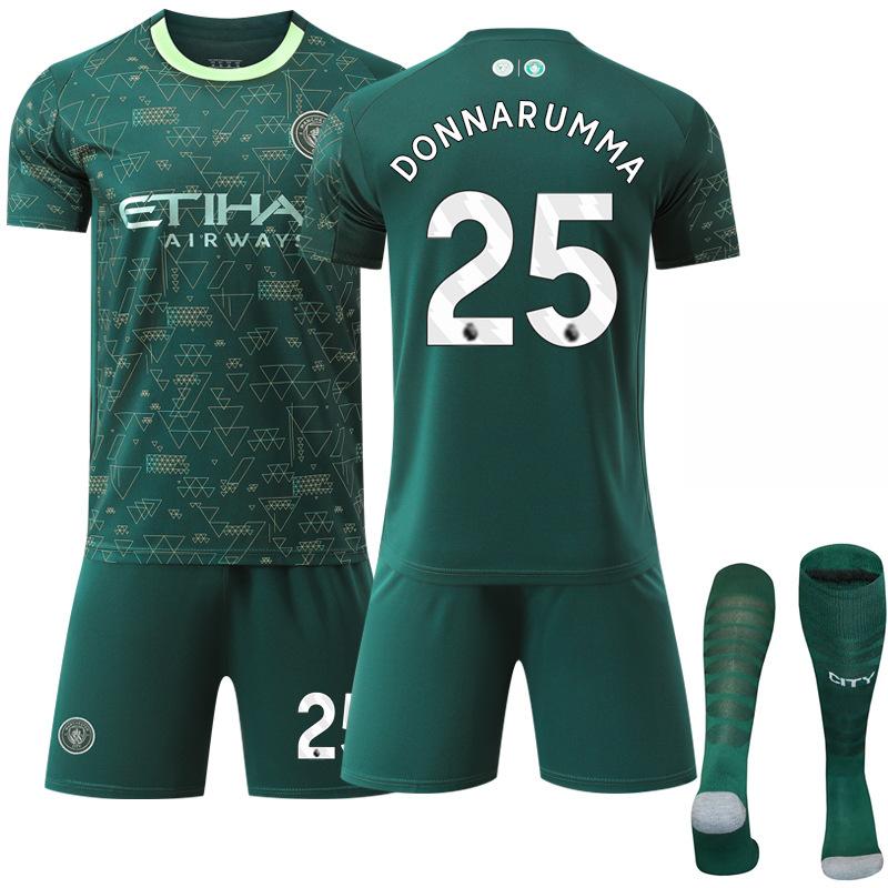 2025-26 Grüner Anzug 47 Foden Doku Fußballtrikot Nr. 9 Haaland Manchester City Drei Auswärts Grasgrün Trikot