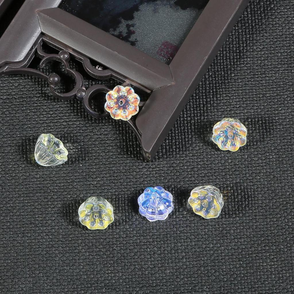 10 sztuk antyczny kwiat muszla liście koraliki szklane koraliki do tworzenia biżuterii bransoletka zrób to sam naszyjnik kolczyki akcesoria