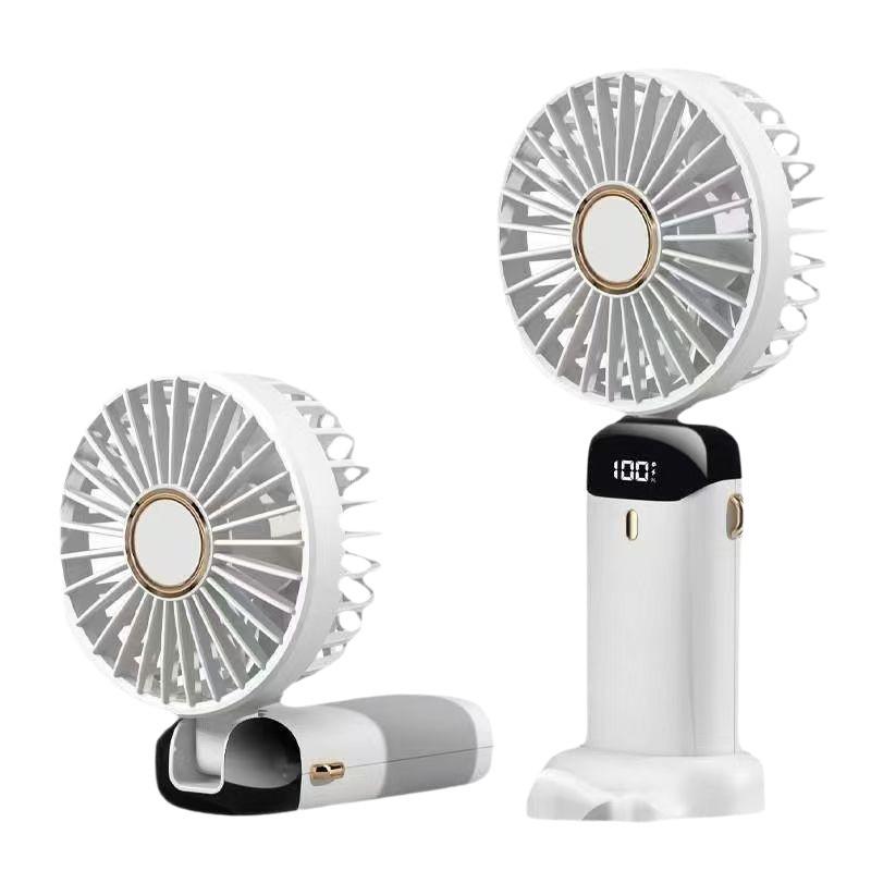 Portable Five-Speed Digital Display Mini Fan with Brushless Motor