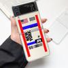 Travel New York Airplane Ticket Art Fashion Case For Samsung Galaxy Z Flip 3 4 5 6 7 Hard Folding Z Flip4 Clear PC Cover Gift