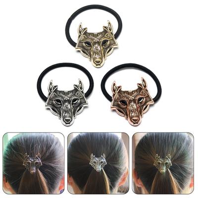 Vintage Elastic Hair Bands Metal Animal Charm Elastic Hair Bands Elegant Ponytail Holders Hair Adornment
