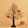Little Red Bird Tree Light, Christmas Spring Festival Red Fruit Decoration Light, 55 cm LED String Light, Plastic Material, 3