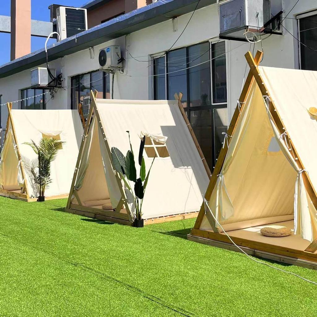 Starry Sky Triangle Tent - House-Shaped B&B Campsite Fabric Rooftop Tent for Outdoor Camping