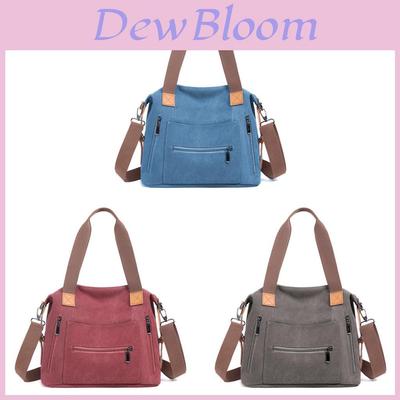 Canvas Tote Bag For Women Large Capacity Shoulder Handbag With Zipper Closure For Travel And Casual Use