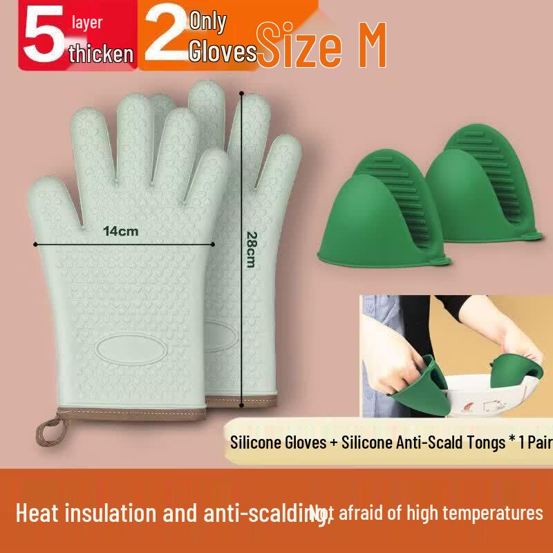 ZISIZ Silicone Heat Resistant Oven Mitt