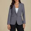 Ladies' Fashionable Casual Long Sleeved Solid Color Suit Jacket