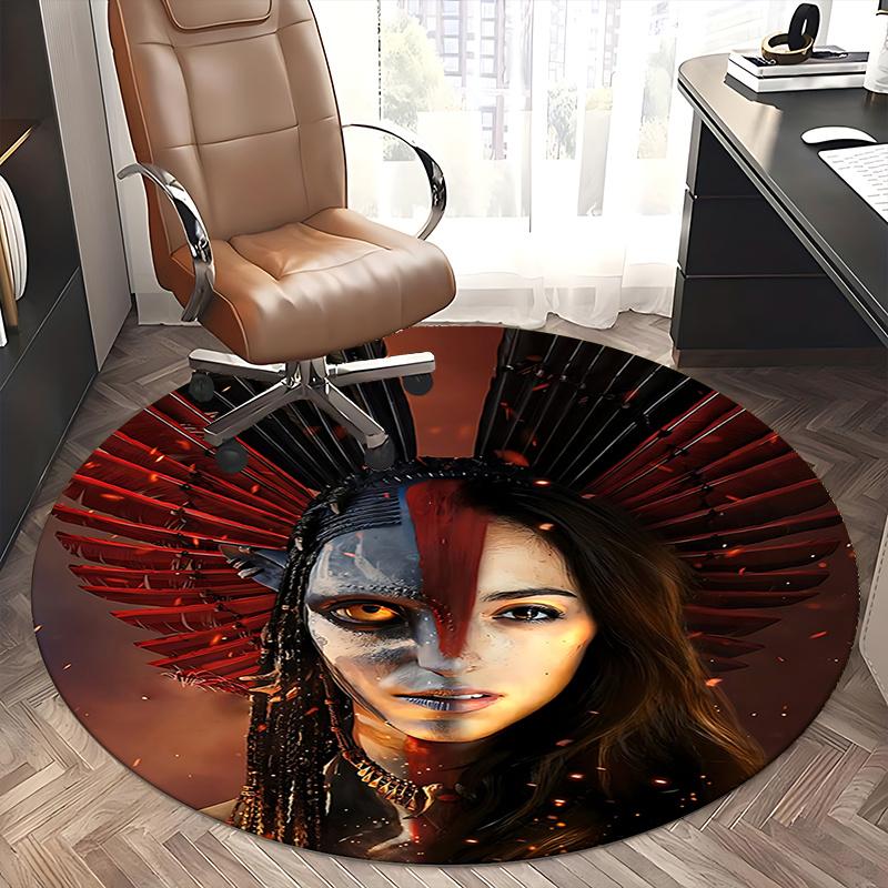 Avatar-Inspired Chair Mat - Round Carpet for Home Decor, Office Use, and Gifts0214b