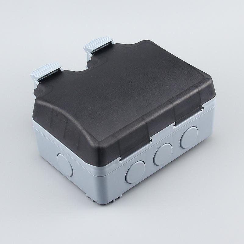 Israel Standard IP66 Waterproof Outdoor Socket, 3-Hole Double 86 Type & 146 Type Plug, Surface-Mounted Rainproof Socket