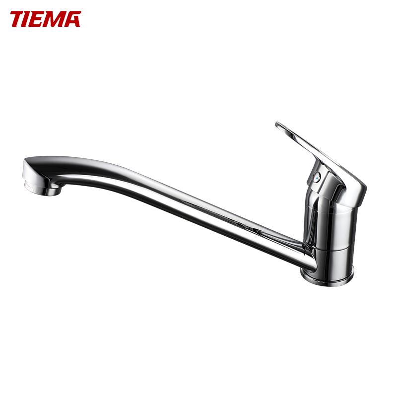Modern Classic Single-Handle Brass Faucet with Hot Cold Water Ceramic Valve Core 3-Year Warranty for Hotel Kitchen Sink Use