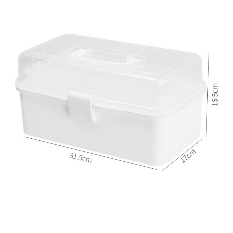 Transparent Plastic Medical Box Portable Household Multi-layer Storage Container Multifunction Box