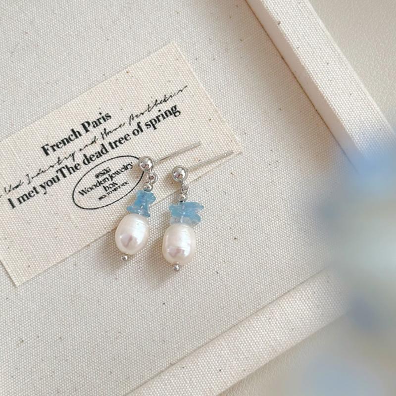 

Серьги-подвески из жемчуга Ocean Blue Baroque Pearl – искусственный жемчуг для женщин