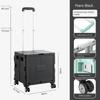 Portable Camping Trolley Multifunctional Camping Storage Box with Adjustable Handle Outdoor Camping Picnic Folding Trolley
