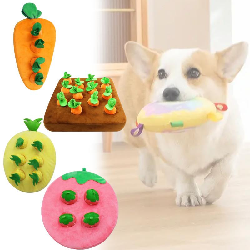 Interactive Dog Toys Strawberry Pineapple Carrot Snuffle Mat Dogs Plush Puzzle