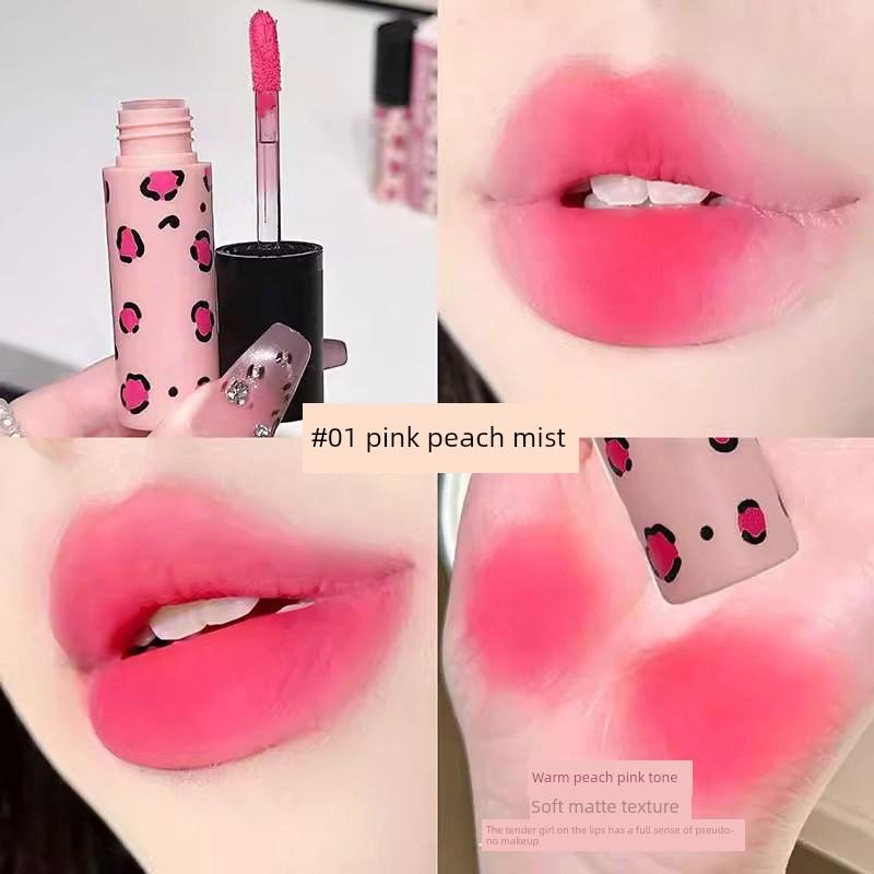 Whitening Matte Lip Mud Lip Gloss, Peach Pink Lipstick for a Natural Look, Silky Smooth, Matte, Soft Misty Finish, Non-Drying