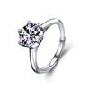 Lindon Damen-Ring, klassischer 925er-Sterlingsilber-Moissanit-Ring, Damenschmuck, Hochzeitsversprechen, Party-Geschenk