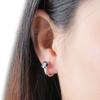 100% 925 Sterling Silver Clip Hoop Earrings for Women High Quality Wedding Engagement Charm Fashion Fine Party Jewelry Gift