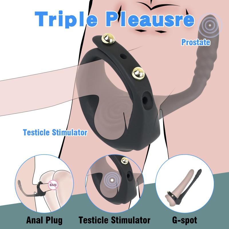 Charming Rings King II Remote Control Anal Locking Cum Rings Massage Supplies Male Vibrator Vibrating Rings Rear Anal