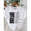 European Sizes Bible Verse T-Shirt - "You Are Loved" & "You Were Loved Before You Were Saved" Print