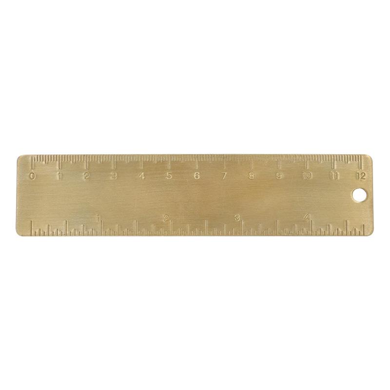 

120mm Ruler Straight 4 Inch Ruler Ruler Brass For School Supplies Drafting Architecture жёлтый
