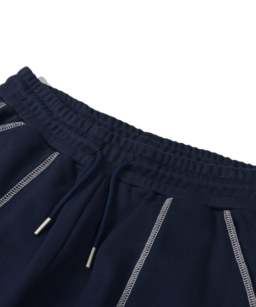 DRIX Overlock Stitch Sweat Wide Pants_Navy