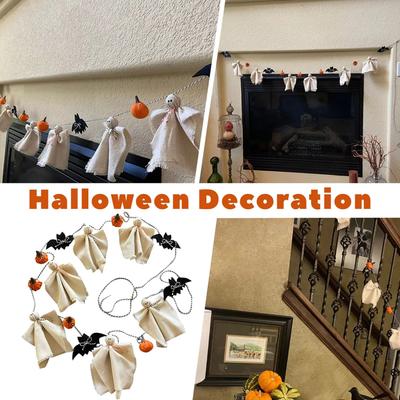 Guirlande Fantôme d'Halloween Décor Suspendu Effrayant pour Fête de Ferme Décoration d'Halloween Ornements Suspendus Effrayants