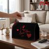 1pc Red Heart Rose Tissue Box with I Love You - Reusable Compact Suitable for Kitchen, Living Room, Bedside Table Decor, Tissue Dispenser Holder, Deco