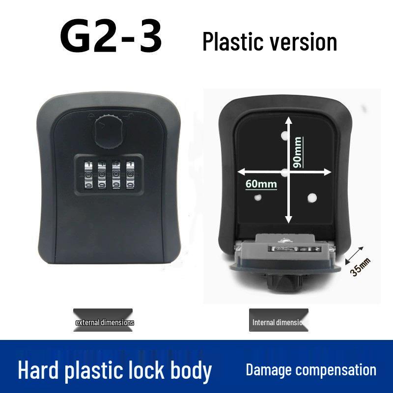 Temporary Key Storage Box for Construction Sites and Dorms with Anti-Theft Lock and Peephole