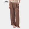 PORTS Women's Truffle Brown Casual Pants