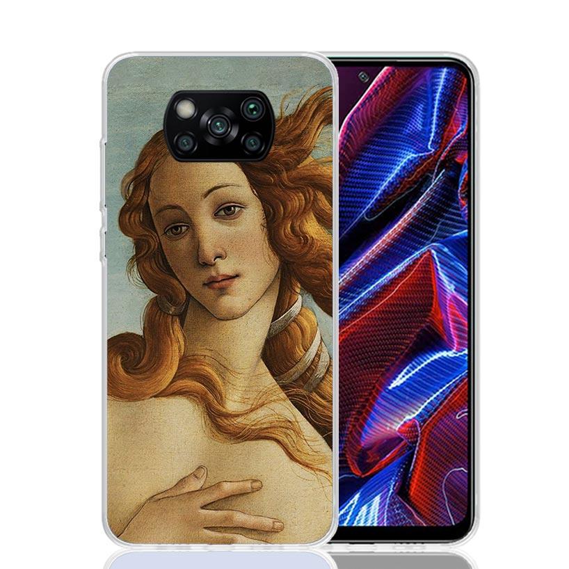 Paint Art Renaissance Phone Case For Xiaomi Poco X7 X6 X5 Pro F7 Ultra Redmi 15C 15 13 13C 12 12C 10 10A 10C 9 9A 9C 9T Cover Po