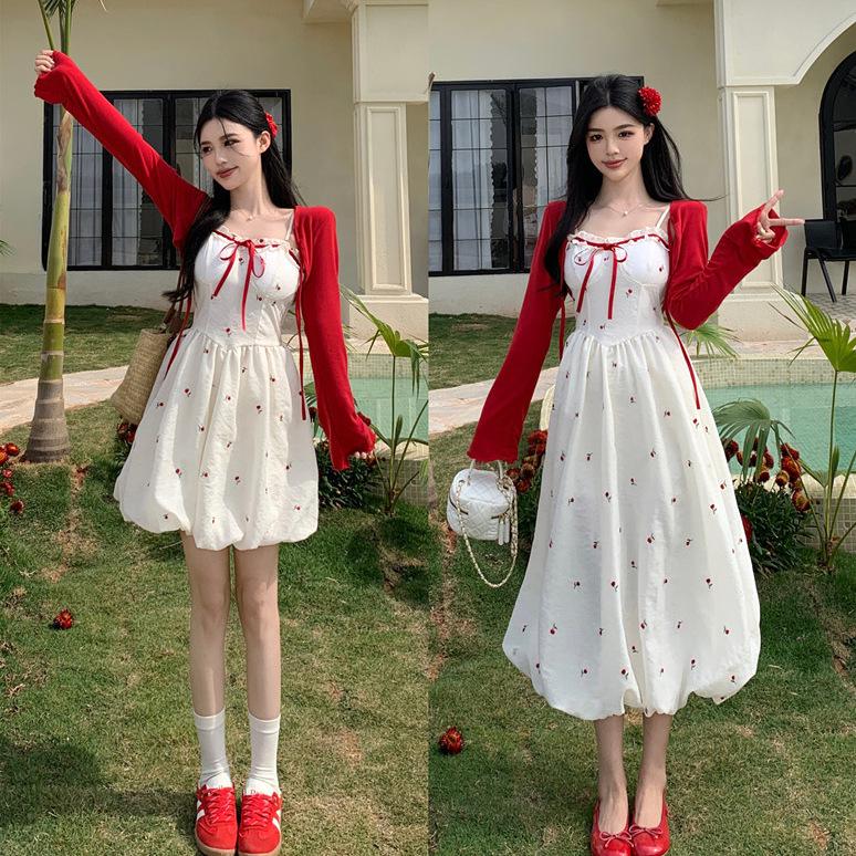 

Women s Petite Floral Print Camisole Dress - 2026 Early Spring Unique Long Dress Set 3XL