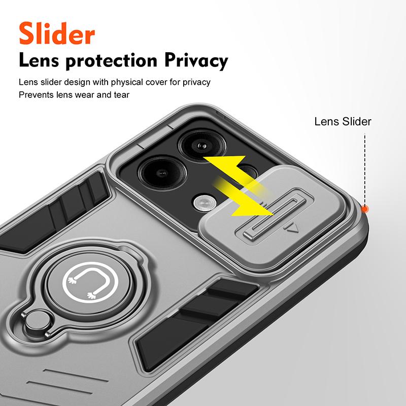 For Redmi Note 13 Military Grade Camera Protection Shockproof Phone Cases For Redmi Note 13 Pro Magnetic Armor Case Coque