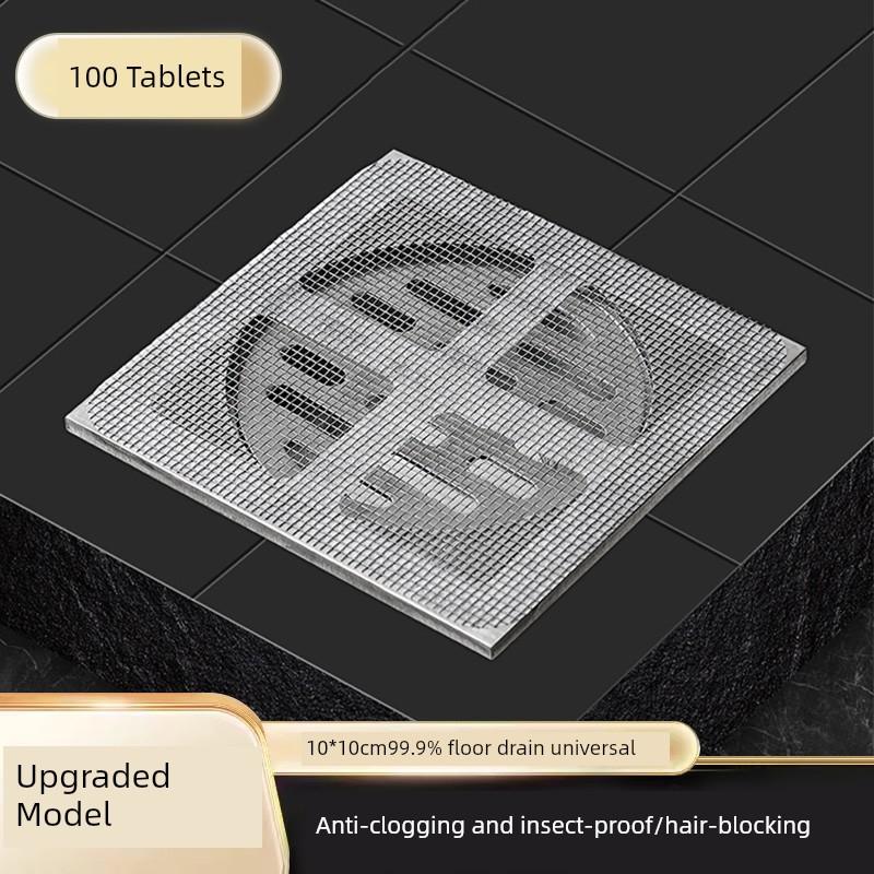 Disposable Bathroom Hair Filter Net, Bathroom Drain Filter, Floor Drain Sticker, Anti-Odor, Anti-Hair, Anti-Insect