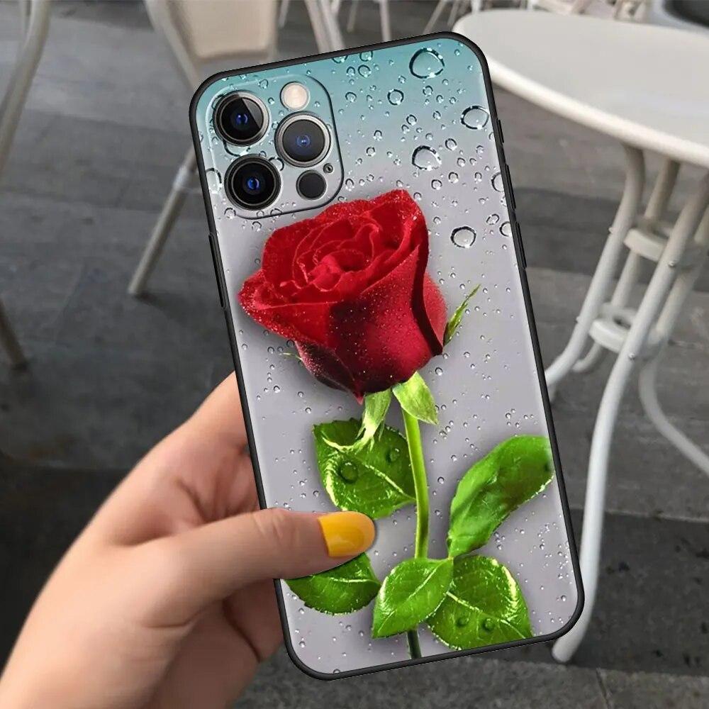 Husa de telefon cu flori de lux trandafiri pentru iPhone Samsung Galaxy Redmi Xiaomi Oppo OnePlus Note SA 7 8 9 10 11 12 13 14 20 21 22 23 53 54 Pro Max Plus Ultra