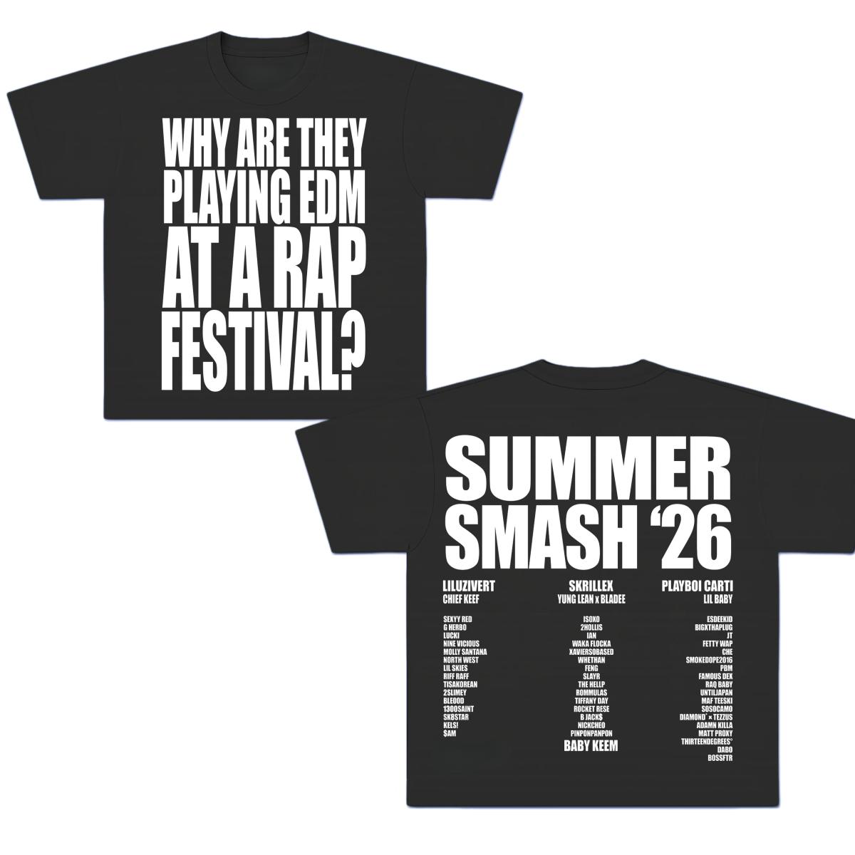 Lyrical Lemonade Summer Smash2026 Tshirts letter Graphic TShirt Unisex Women 100 cotton Hiphop short sleeves Loose Y2K shirt S