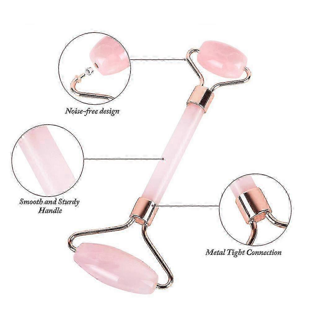 Jade Roller Gua Sha, Face Roller, Facial Beauty Roller Skin Care Tools, Rose Quartz Massager For Face, Eyes, Neck, Body Muscle Relaxing And Relieve
