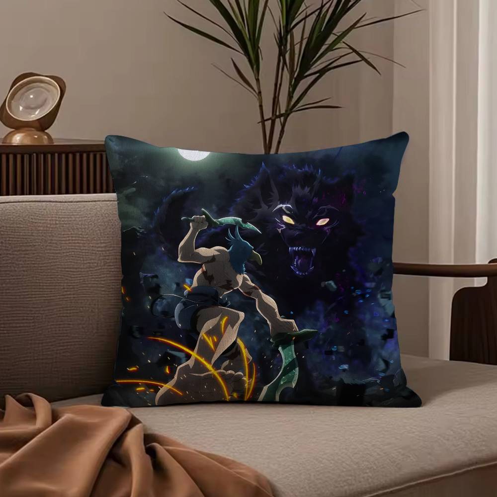 Anime S-Shangri-La Frontier Pillow Case Anti-dustmite Pillowcase Invisible zipper silky short plush Sofa cushion cover